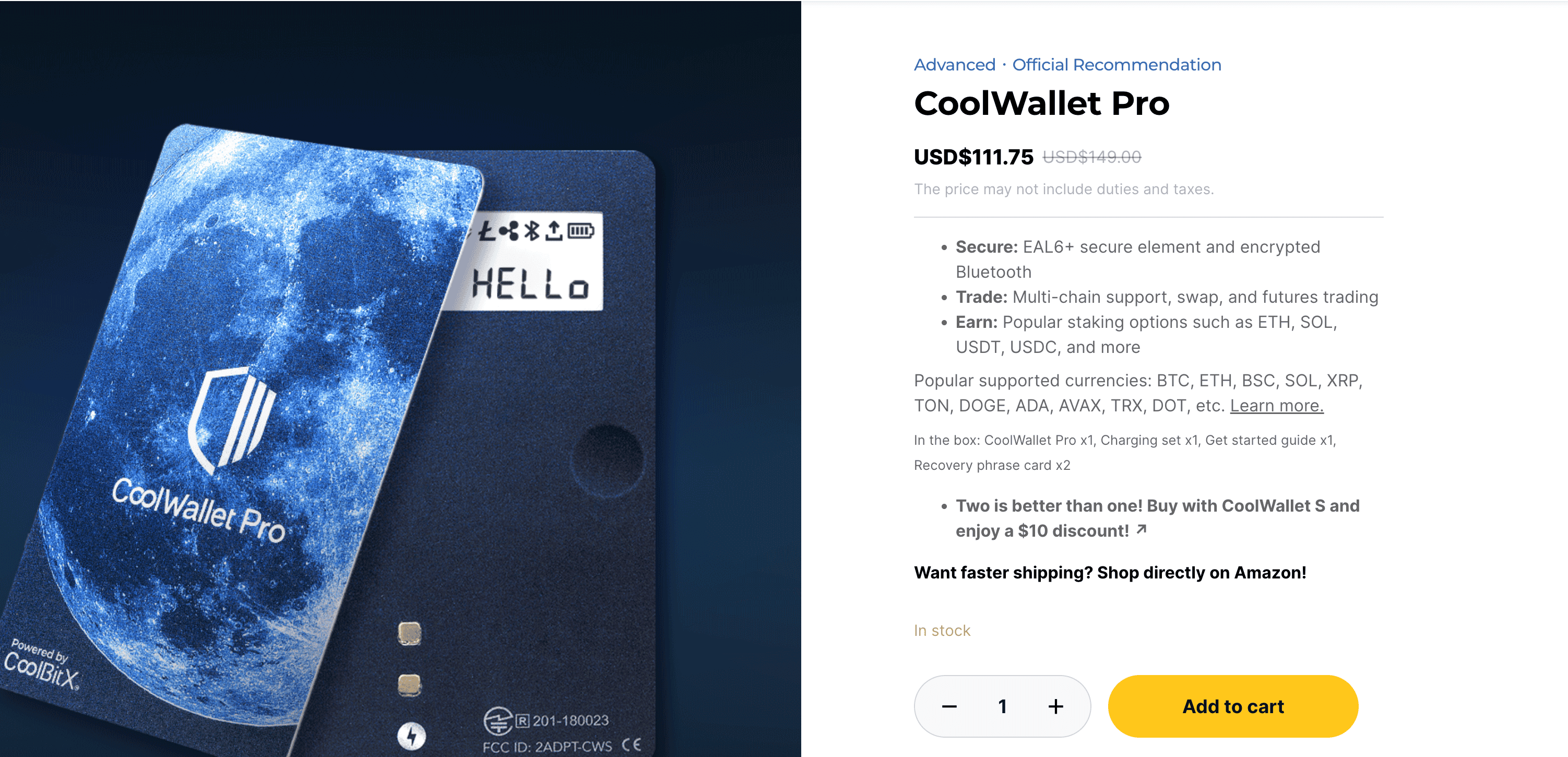 coolwallet promo code 2024 black friday and cyber monday 25% OFF coupon+Free shipping discount deal-图片1